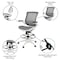 Flash Furniture Gray/White Mid-Back Drafting Chair - Flip-Up Arms BL-LB-8801X-D-GR-WH-GG - alternate 6
